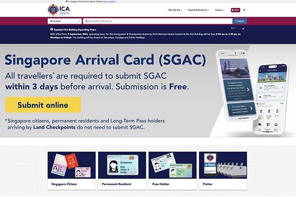 Singapore Arrival Card Tourist